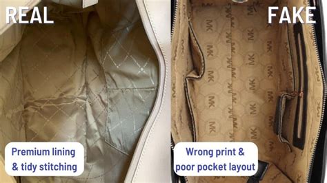 authentic michael kors vs fake|real michael kors bag inside.